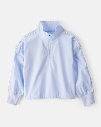 Filles - Coupe-vente à glissière 1/4 et à manches longues – Bleu, 