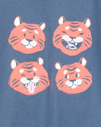 Toddler Cheetah Print Short-Sleeve Graphic Tee - Blue, 