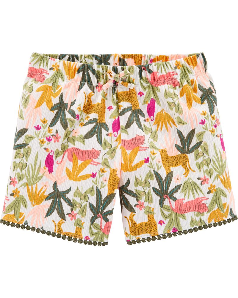 Tropical Crinkle Jersey Shorts, image 1 of 1 slides