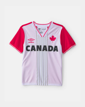 Jeune - Chandail de joueur de soccer Umbro du Canada - Rouge/Blanc, 