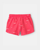 Girls Sunglasses French Terry Shorts - Coral, image 2 of 4 slides