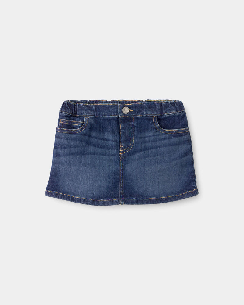 Toddler Girl Denim Skirt - Dark Wash, image 1 of 3 slides