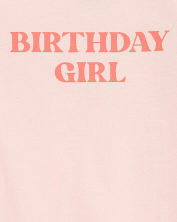 Cache-couche en coton pour l’anniversaire de bébé fille Birthday Girl, 