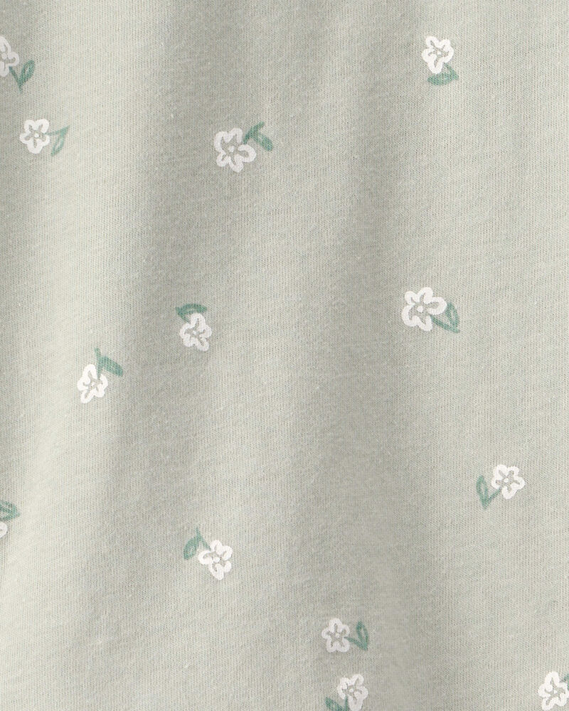 Toddler Girl Floral Tee - Green, image 2 of 3 slides