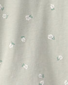 Toddler Girl Floral Tee - Green, image 2 of 3 slides