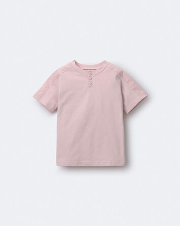 Tout-petit - T-shirt henley - Rose, 
