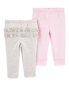 Baby 2-Pack Cotton Pants, image 1 of 5 slides