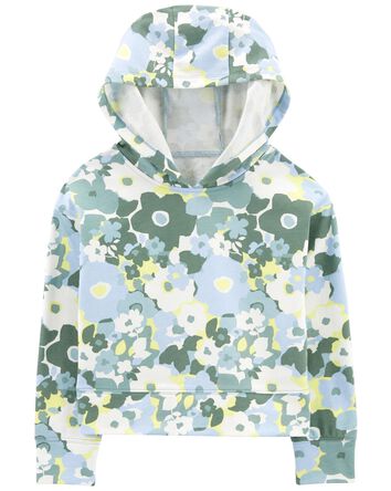 Floral Active Pullover Hoodie, 