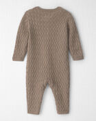 Baby Organic Cotton Sweater Knit Jumpsuit, image 2 of 5 slides