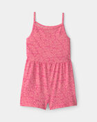 Girls Shell Romper - Coral, image 1 of 3 slides