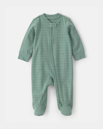 B&eacute;b&eacute; gar&ccedil;on - Grenouill&egrave;re ajust&eacute;e &agrave; motif dinosaure - Vert, 