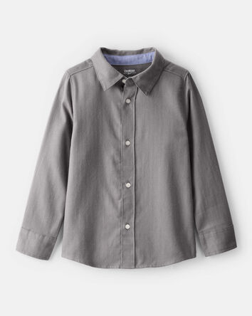 Boys Button-Down Shirt - Grey, 