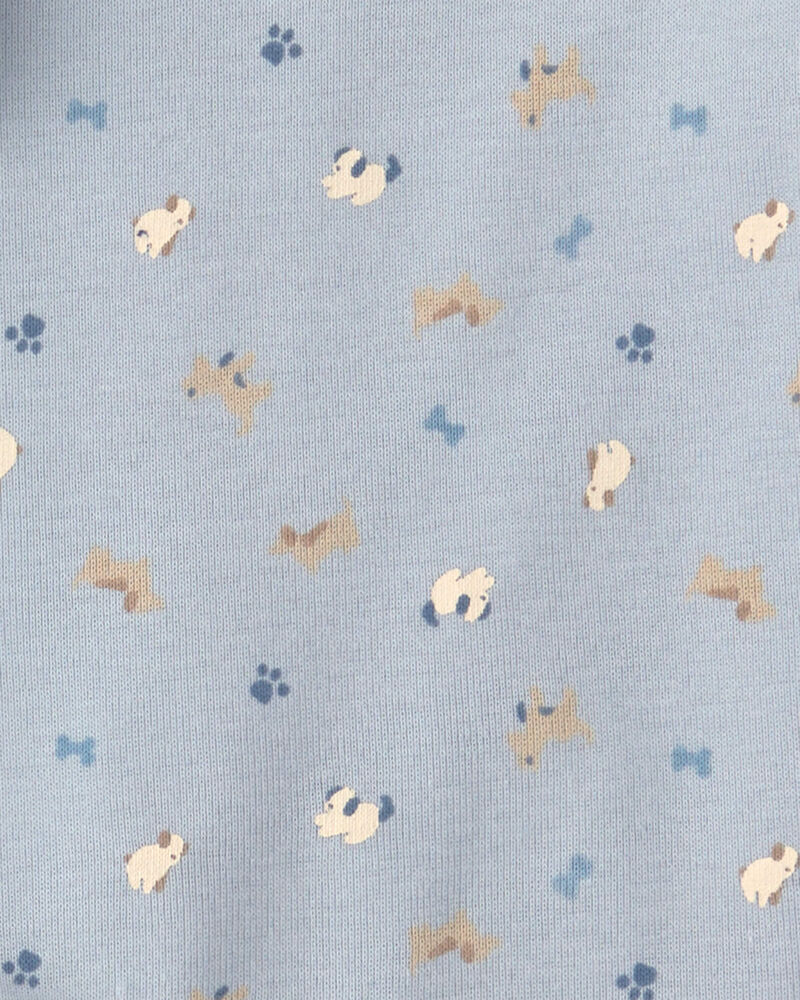 B&eacute;b&eacute; gar&ccedil;on - Emballage de 2 barboteuses &agrave; manches courtes &agrave; motif de chien - Bleu, image 4 sur 4 diapositives