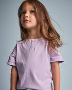 Toddler Henley Tee- Purple, image 1 of 5 slides