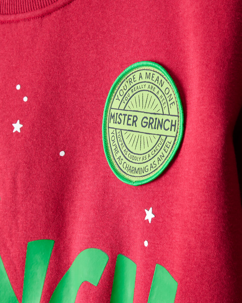 Adult Christmas Dr. Seuss&trade; The Grinch Pullover Sweatshirt - Red, image 2 of 4 slides