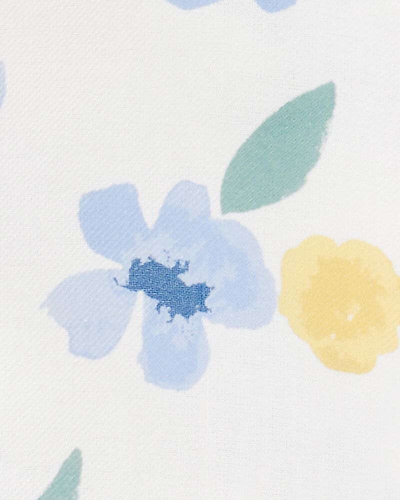 Enfant Pyjama 2 pièces côtelées et amples à motifs de fleurs, image 2 sur 3 diapositives