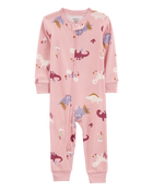 Toddler 1-Piece Dinosaur 100% Snug Fit Cotton Footless Pyjamas, image 1 of 4 slides