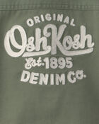 Baby Boy OshKosh Logo Twill Button-Down Shirt - Green, image 4 of 5 slides