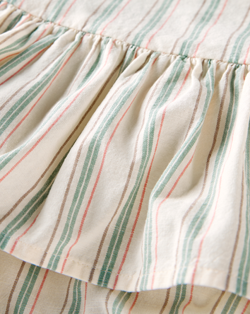 Baby Linen Striped Sunsuit Made with Organic Cotton, 