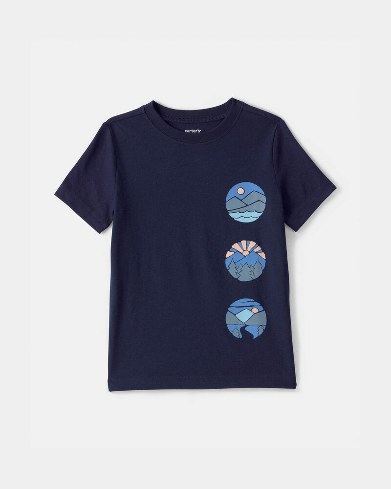 Toddler Boy Mountainscape Graphic Tee - Blue, image 1 of 3 slides