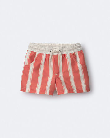Tout-petit gar&ccedil;on - Short maillot de bain &agrave; rayures - Orange, 