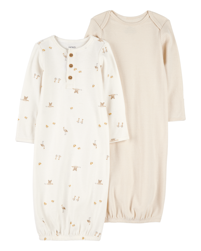 Baby 2-Pack Sleeper Gowns, image 1 of 5 slides