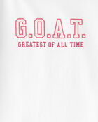 Girls G.O.A.T Short-Sleeve Graphic Tee - Cream, image 2 of 3 slides