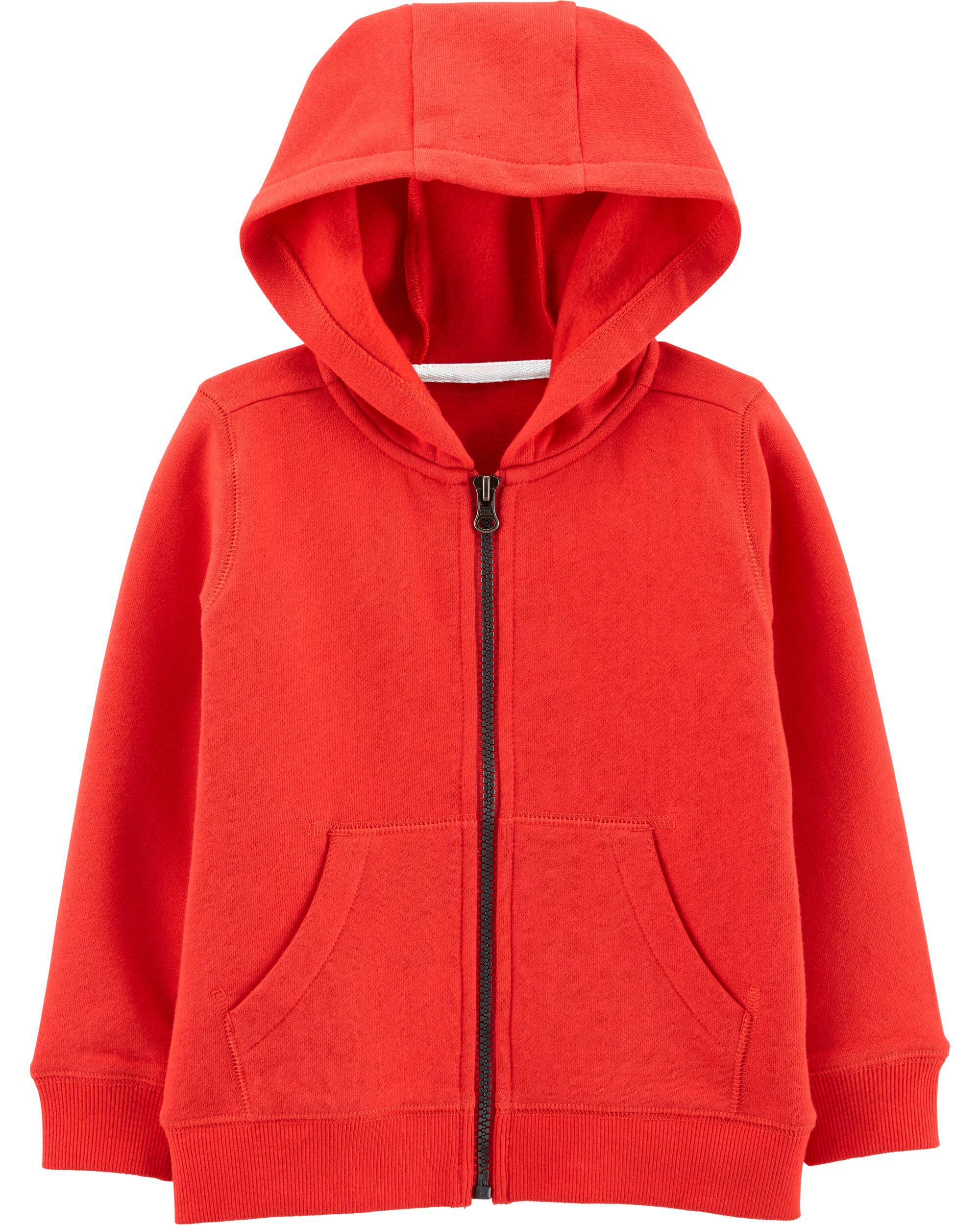 zip up fleece lined hoodie