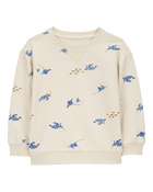 Toddler Sea Print Knit Pullover - Cream, image 1 of 3 slides