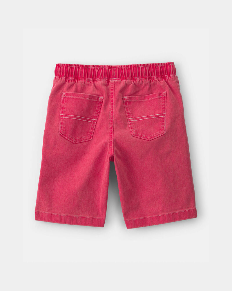 Gar&ccedil;ons - Short en serg&eacute; extensible - Rouge, image 2 sur 3 diapositives