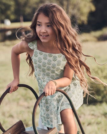 Kid Organic Cotton Floral-Print Dress, 