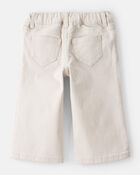 Baby Floral Embroidered Iconic Denim Wide Leg Jeans - Cream, image 2 of 5 slides