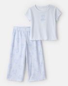 Toddler Girl 2-Piece Disney&copy; Minnie Mouse Short-Sleeve Pyjama Set - Blue, image 1 of 6 slides