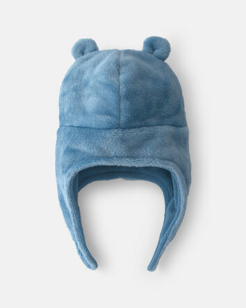 Boys Kombi Velboa Hat and Mitten Set - Blue, 