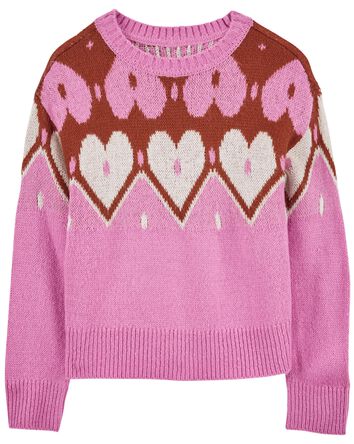 Heart Mohair-Like Sweater, 