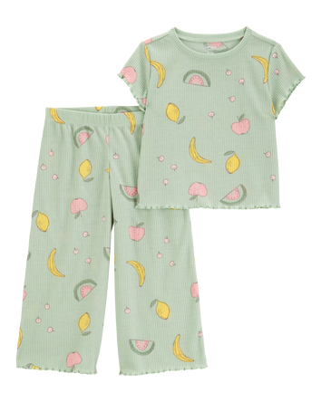 Toddler 2-Piece Fruit Loose Fit Pyjamas - Green, 