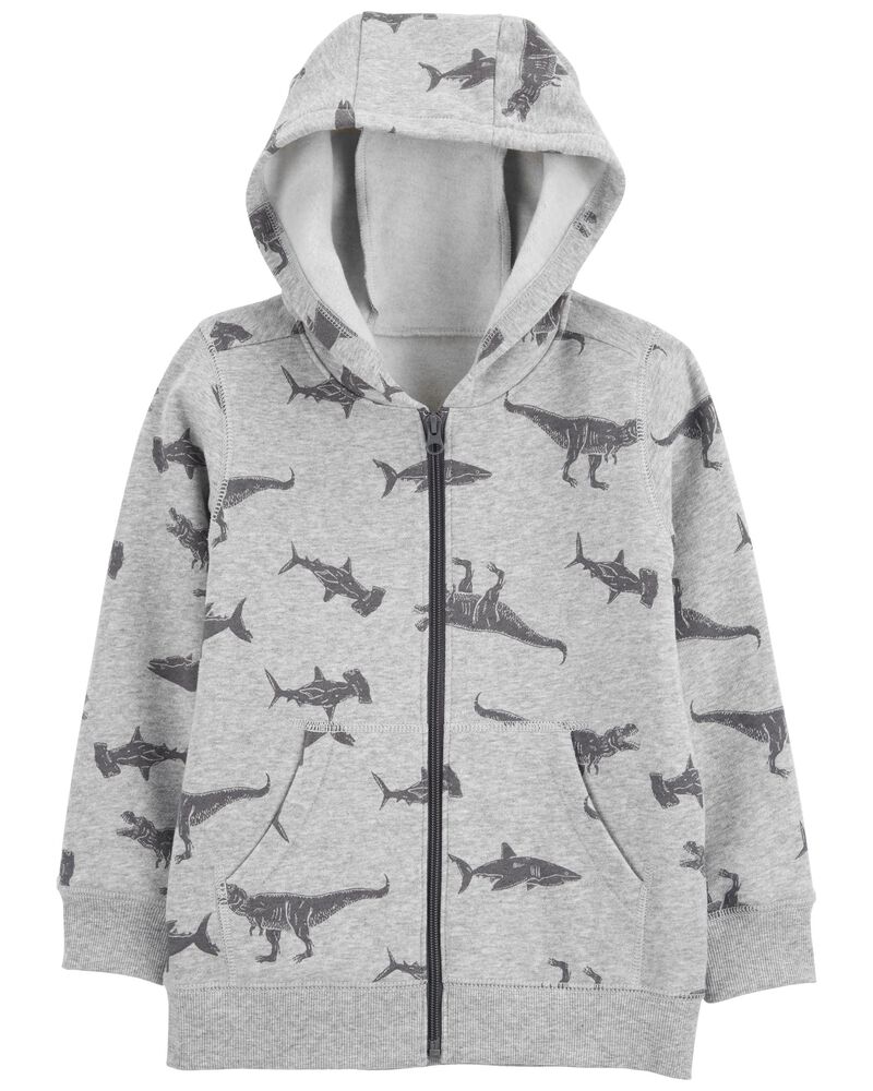 Dinosaur Zip-Up Hoodie, image 1 of 3 slides