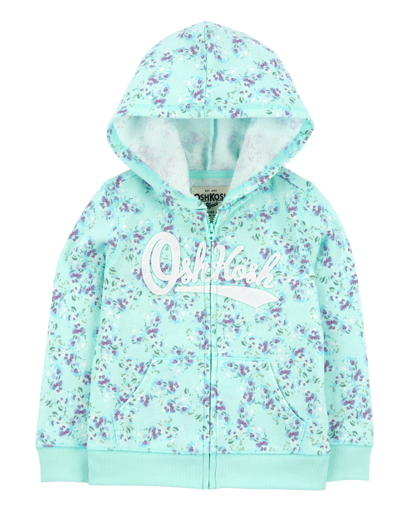 Baby Floral Print OshKosh Jacket - Blue, image 1 of 3 slides