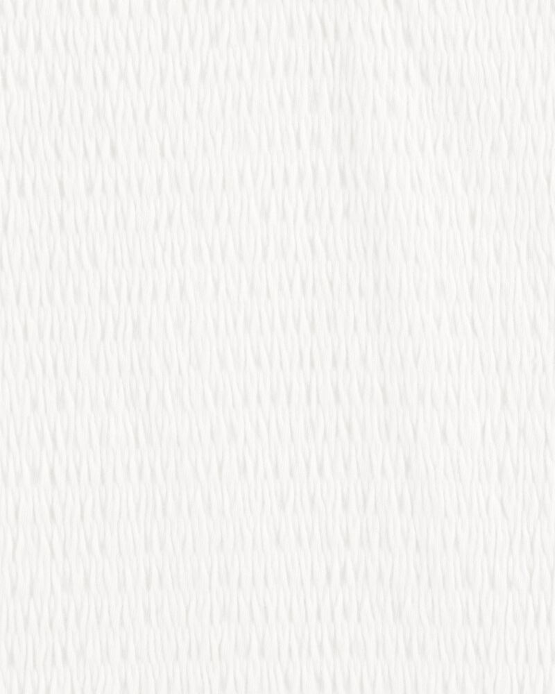 Kid Short-Sleeve Crinkle Top - White, image 2 of 3 slides
