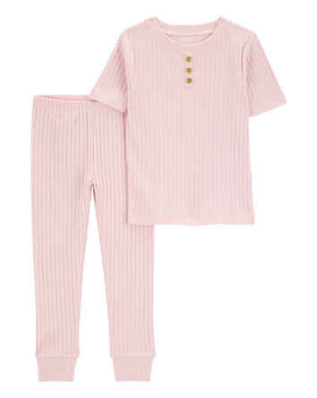 Toddler 2-Piece Ribbed Cotton Blend Pyjamas, 