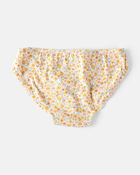 Filles - Emballage 7 culottes bikini, coeurs et fleurs - Bleu/Mauve, image 2 sur 2 diapositives