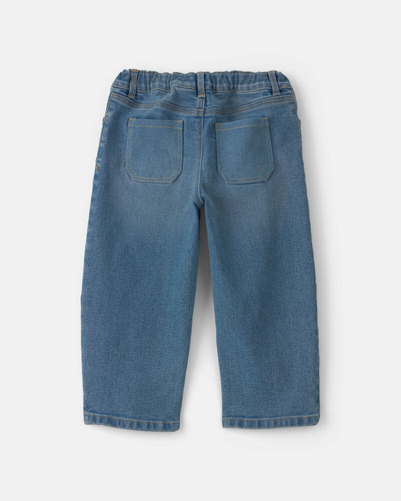 Toddler Girl Denim Barrel Jeans - Medium Wash, image 2 of 4 slides