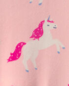 Tout-petit fille - Pyjama ajust&eacute; 1 pi&egrave;ce en DreamPlush &agrave; motif licorne - Rose, image 3 sur 3 diapositives