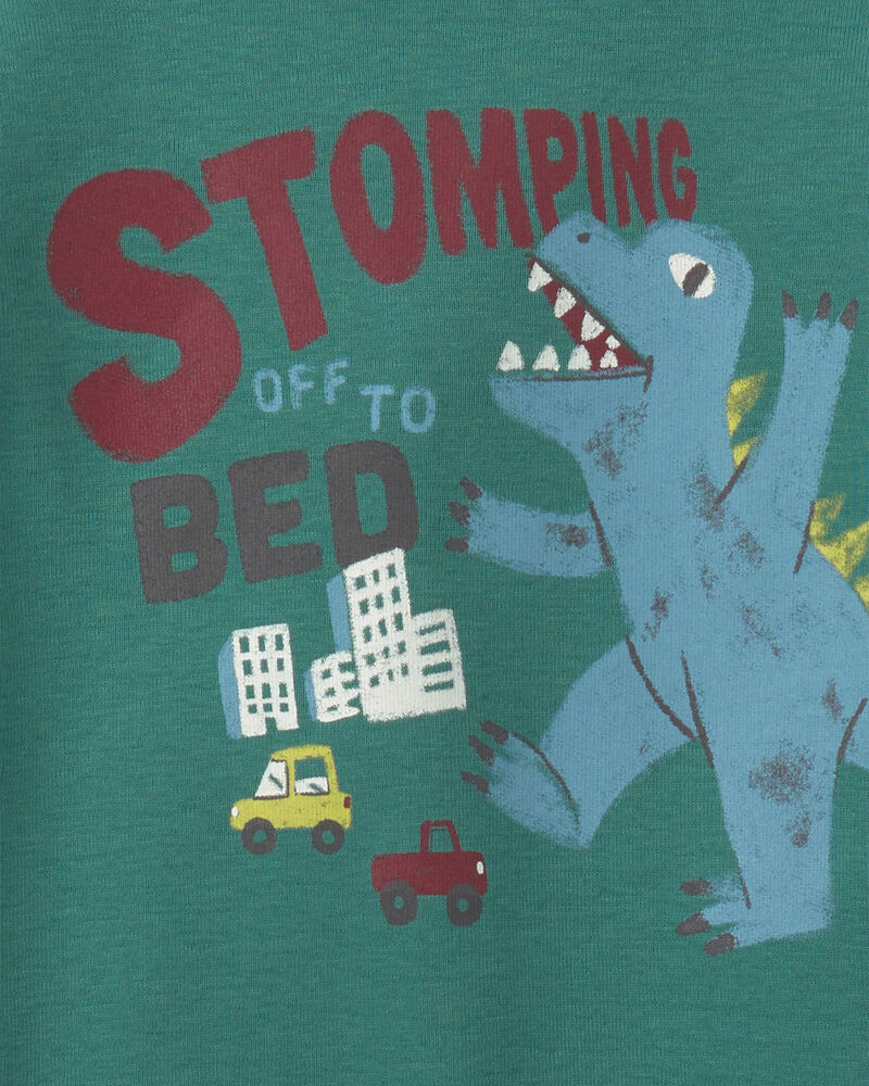 Tout-petit gar&ccedil;on - Pyjama 4 pi&egrave;ces en 100&nbsp;% coton &agrave; imprim&eacute; de dinosaures &ndash; Vert/Blanc, image 2 sur 4 diapositives