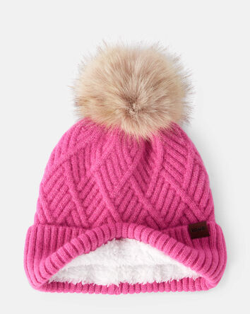 Girls KOMBI Diamond Pompom Hat , 