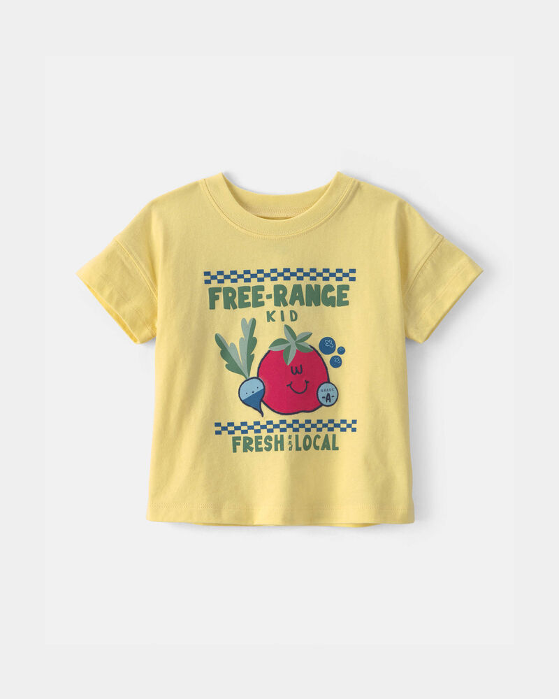 B&eacute;b&eacute; - T-shirt &agrave; imprim&eacute; de fruits du march&eacute; - Jaune, image 1 sur 2 diapositives