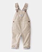 Baby Lightweight Canvas Overalls - Khaki, image 1 of 4 slides