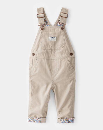 Baby Lightweight Canvas Overalls - Khaki, 