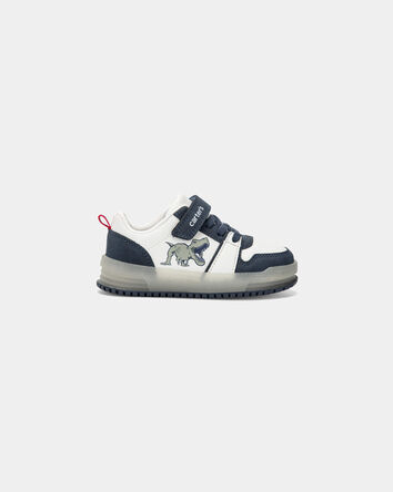 Tout-petit gar&ccedil;on - Chaussures d&eacute;contract&eacute;es lumineuses &agrave; motif dinosaure - Blanc/Bleu, 