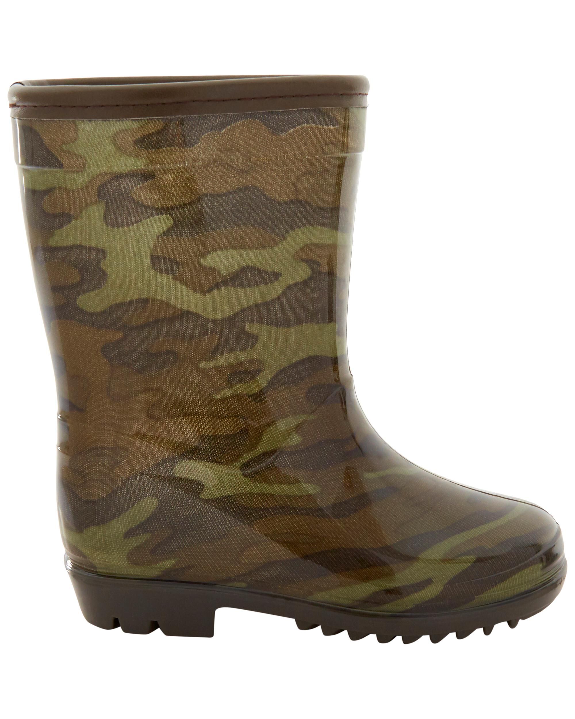 Green Camo Camo Print Rain Boots Carter s Oshkosh Canada